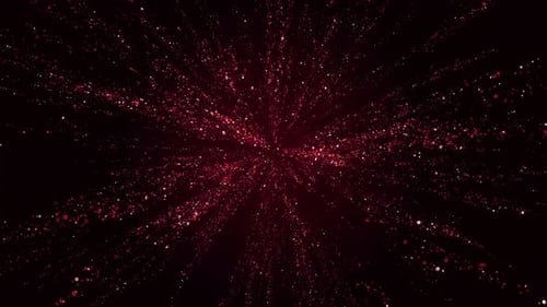 Glittering Red Particle Burst Loop