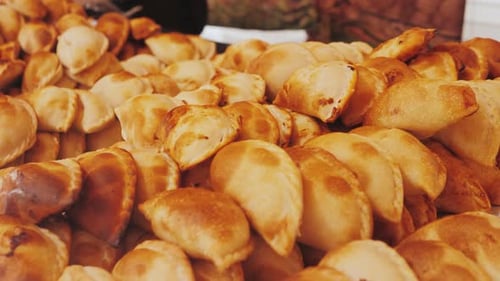 Golden Baked Pastries Freshly Made