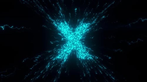 Futuristic Particle Burst X Logo Reveal