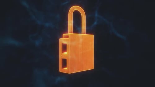 Digital Lock Representation Of Cyber Security In Digital Cyber Space Hd