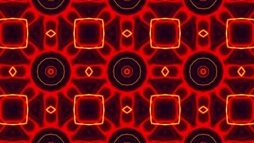 Neon Red Line Abstract Liquid VJ Kaleidoscope Background Seamless Loop V2