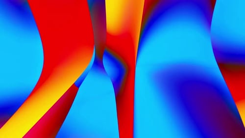 Abstract Retro Blue Orange Yellow Color Swirl Background Loop