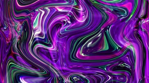Fond animé liquide abstrait en marbre de couleur violet rouge vert