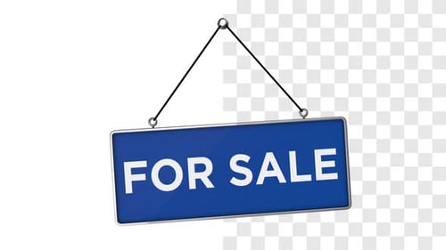 3D Rotating For Sale Sold Out Business Sign Animation