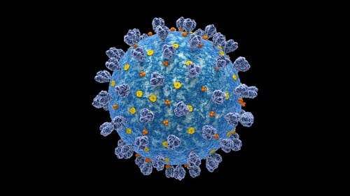 Rotating Medical Virus Particle 3D Animation
