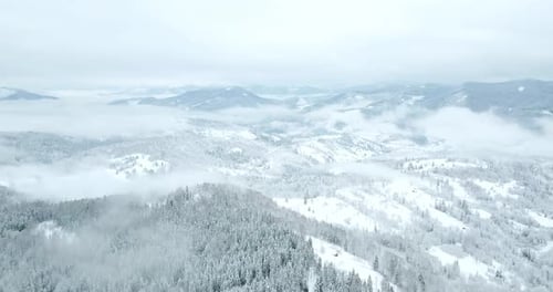 From Great Heigh Fairytale Mountain Landscape Snow Covered Alpine Sharp Peaks