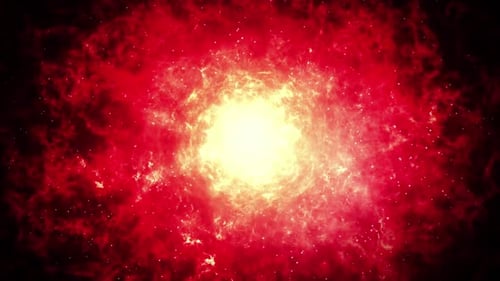 Fiery Cosmic Star Explosion Nebula Loop Background