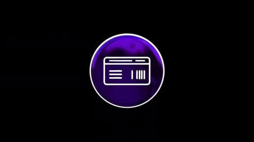 Animated 3D Technology Icon Loop on Black Background