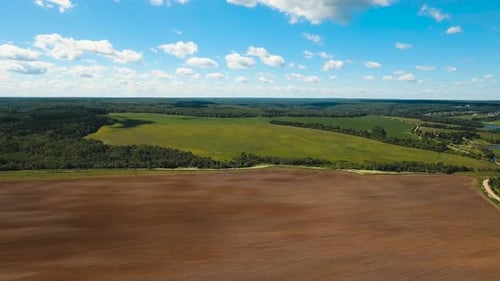 Aerial View of Farmland.
