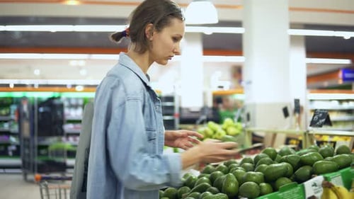 Vegetable and Fruits Department in the Grocery Store