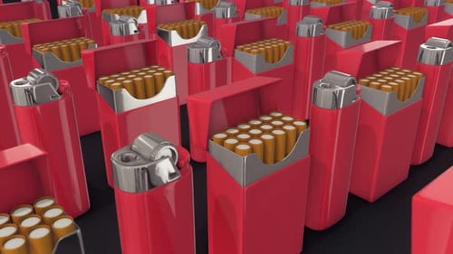Plusieurs cigarettes et briquets d'affilée 4k