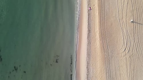 Ocean Coast Aerial Drone Shot