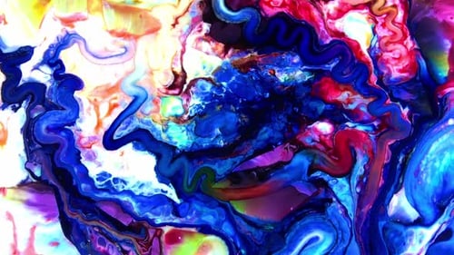Abstract Swirling Paints Ebb and Flow