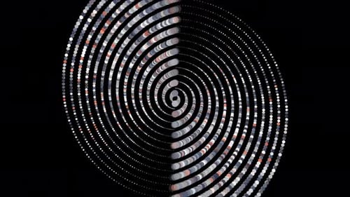 Dynamic Abstract Fluid Dot Spiral Tunnel Animation Loop