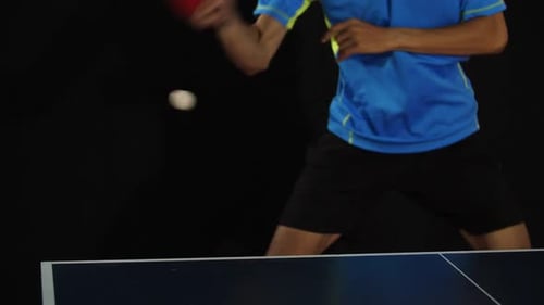 Table Tennis Man Hit Ping Pong Ball