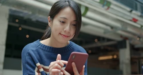 Woman look at mobile phone
