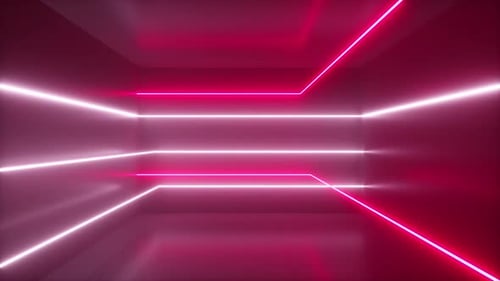 Abstract Background, Moving Neon Rays