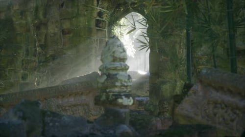 Ruins of Famous Temple in Cambodian Angkor Wat Area