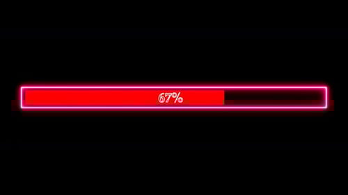 Barre de chargement en progression de l'animation 100 pour cent. Barre de chargement et chargement terminés. UN 266