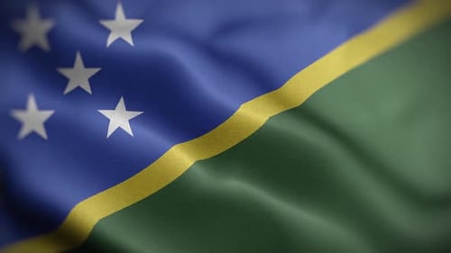 Solomon Islands Flag Textured Waving Front Background HD