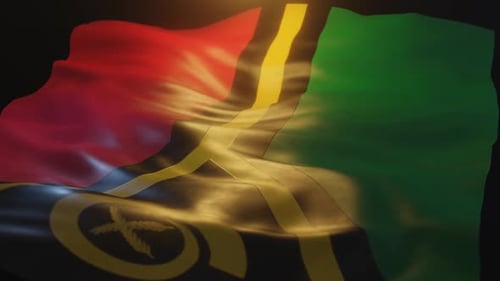 Waving Flag of Vanuatu National Banner Loop