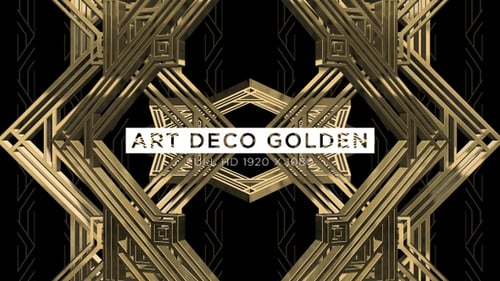 Elegant Golden Art Deco Geometric Seamless Pattern Background