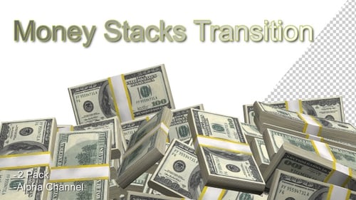 Falling Money Stacks Animated Transition