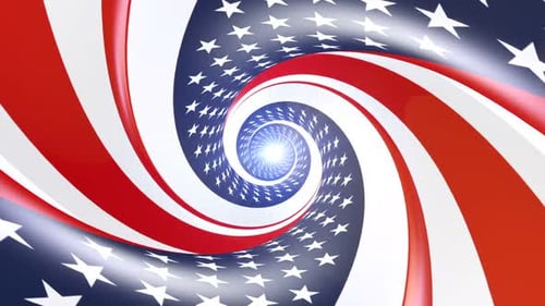 American Flag Spiral Tunnel Patriotism Background