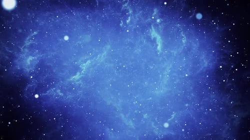 Flying through glowing nebulae and stars