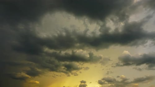 Fantastic Clouds at Sunset Timelapse