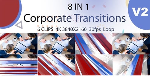Modern Corporate Transitions Pack with Glossy Bars