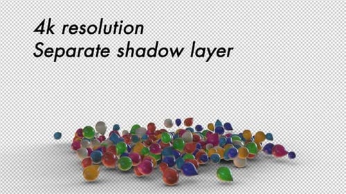 Falling Colorful Transparent Balloons for Celebration Background