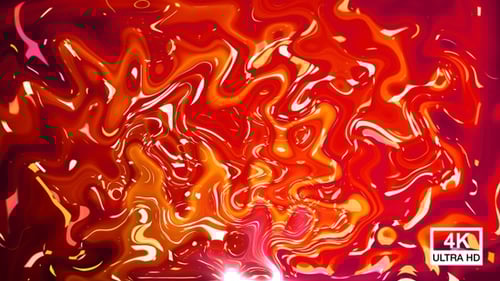 Abstract Fluid Liquid Red Orange Waves Background