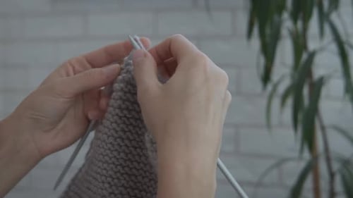 Woman needlework.