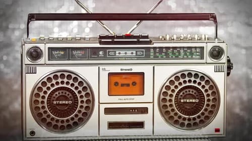 Ghettoblaster hifi retro stereo music party