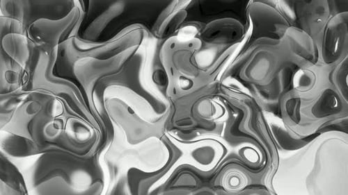 Schwarz-Weiß-Bubble Marble Flüssigkeitsanimation