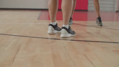 Basketball Player Shooting Three Point Shot Indoor