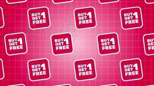 Buy 1 Get 1 Free Promotional Animation Background