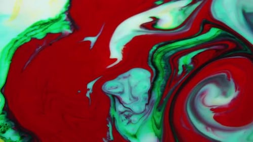 Abstract Flowing Colorful Paints Mixing Background