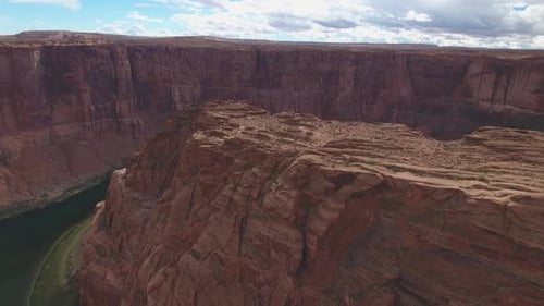 Aerial shot of Horseshoe Bend and Colorado river - Arizona, United States