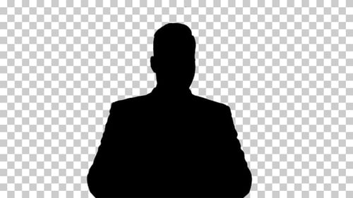 Silhouette businessman, Alpha Channel