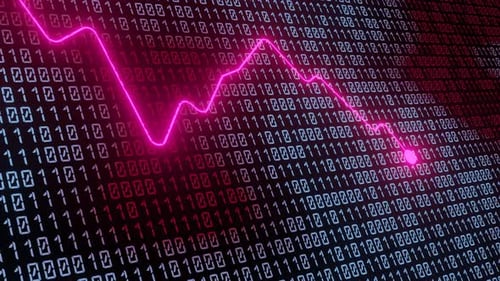 Stock market animated graphic. Stock price chart.
