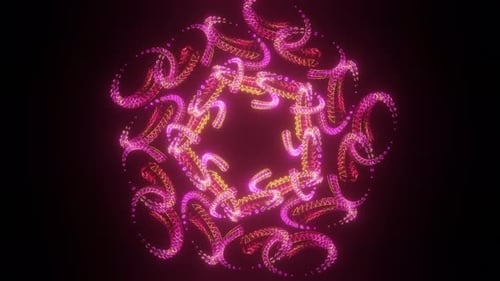 Abstract Neon Multicolor Psychedelic Hypnotic VJ Seamless Loop