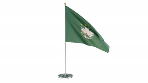 Kleiner Fahnenmast für das Büro in Macau