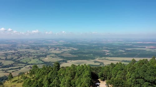 Rural landscape aerial view. Nature scenery