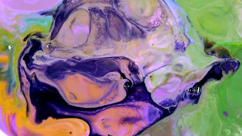 Abstract Paint Swirls with Vivid Colors