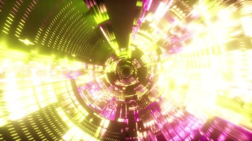 Flying Into Spaceship Tunnel, Sci-fi Spaceship Corridor
