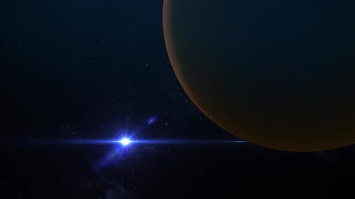 4K Cinematic Mars In Deep Space