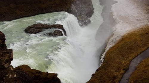 The Famous Gullfoss Waterfall in Iceland