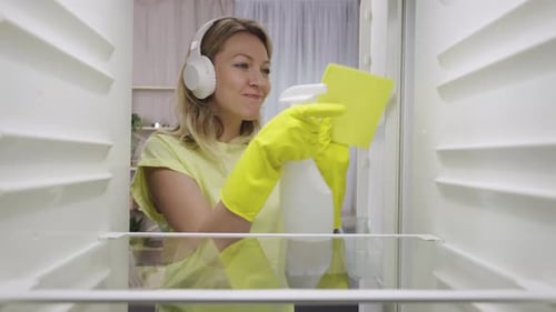 View From Inside of an Empty Refrigerator